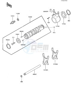 ZL 600 A [ZL600 ELIMINATOR] (A1-A2) drawing GEAR CHANGE DRUM & FORKS