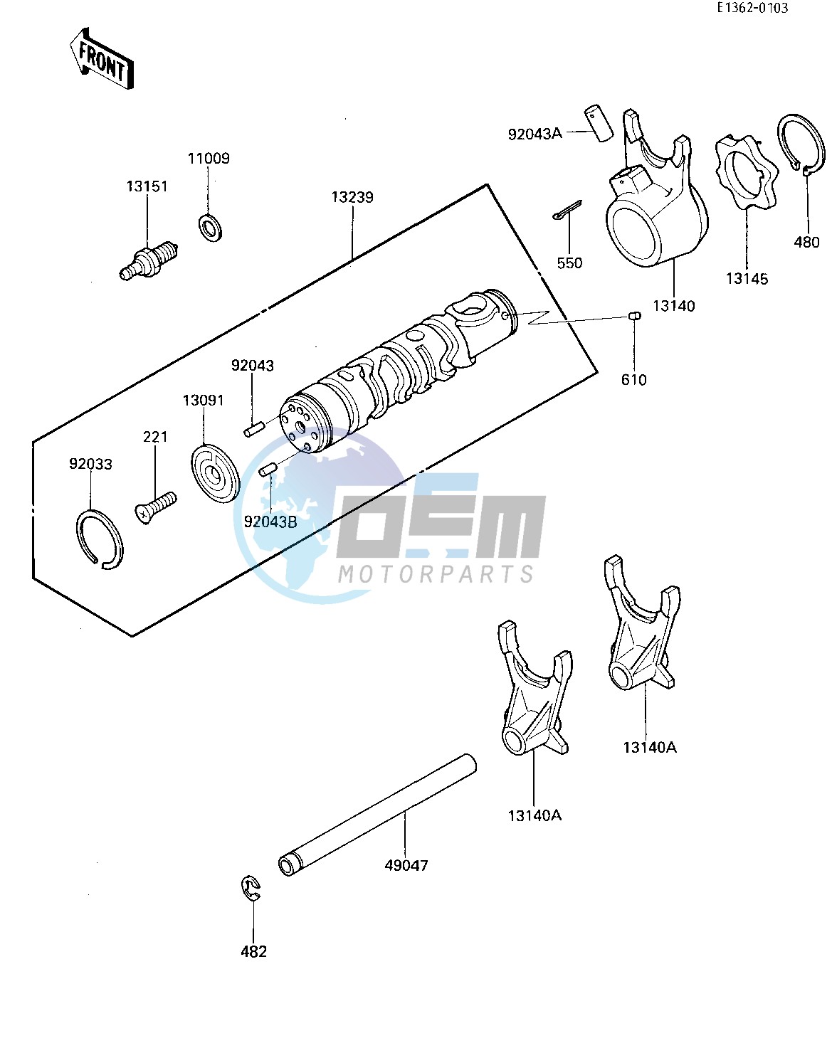 GEAR CHANGE DRUM & FORKS