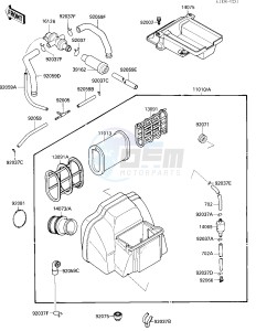 ZX 750 F [NINJA 750R] (F1-F3) [NINJA 750R] drawing AIR CLEANER