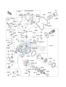 VN 1600 B [VULCAN 1600 MEAN STREAK] (B6F-B8FA) B8FA drawing FRONT BEVEL GEAR