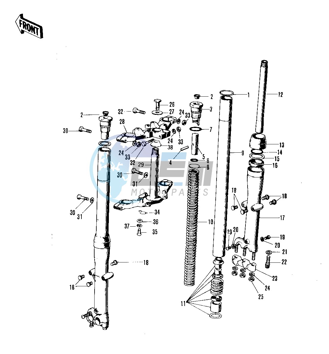 FRONT FORK -- 71 F81M- -