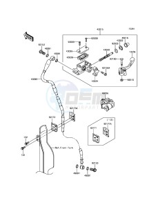 KLX450R KLX450ADF EU drawing Front Master Cylinder