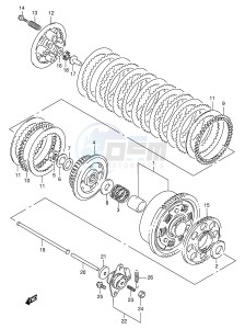 GSX750F (E4) drawing CLUTCH