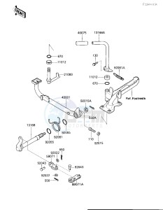 KLF 300 A [BAYOU 300] (A1) [BAYOU 300] drawing BRAKE PEDAL