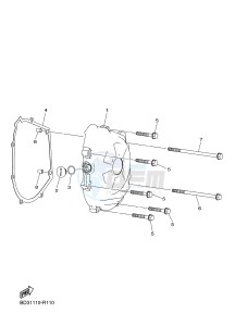 YFM90R YFM09RYXH (BD39) drawing CRANKCASE COVER 1