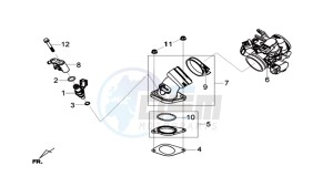 MAXSYM 600I drawing INLET / FUEL INJECTOR / THROTTLE VALVE BODY