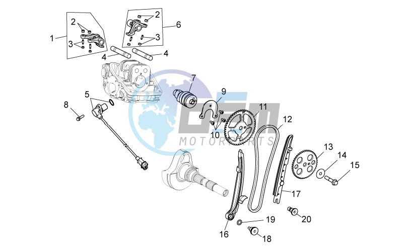 Rear cylinder timing system