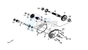 MAXSYM 600I ABS drawing CRANKCASE - DRIVE SHAFT