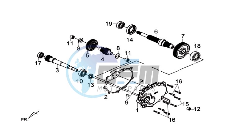 CRANKCASE - DRIVE SHAFT