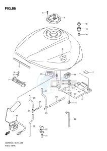 GSF650 (E21) Bandit drawing FUEL TANK