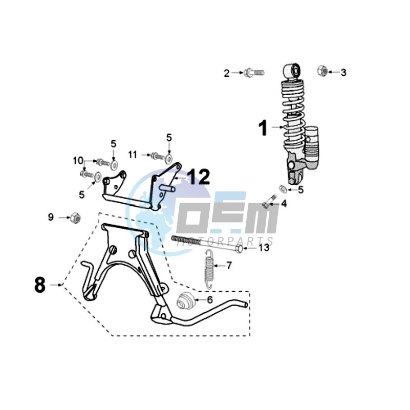 REAR SHOCK AND STAND