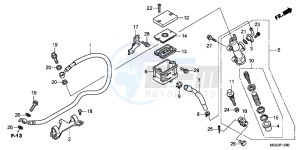 NC700XD NC700X 2ED drawing REAR BRAKE MASTER CYLINDER (NC700X)