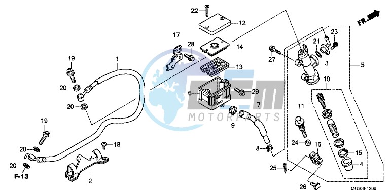 REAR BRAKE MASTER CYLINDER (NC700X)