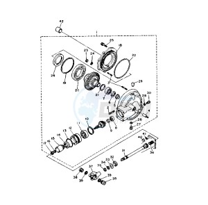 XV VIRAGO 11000 drawing DRIVE SHAFT