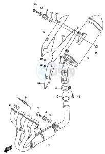 GSX-S750A drawing MUFFLER (GSX-S750ZAL8 E21)