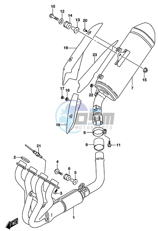 MUFFLER (GSX-S750ZAL8 E21)