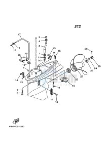 F115A drawing PROPELLER-HOUSING-AND-TRANSMISSION-2