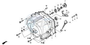 TRX250TM FOURTRAX RECON drawing FRONT CRANKCASE COVER (TRX250TM)