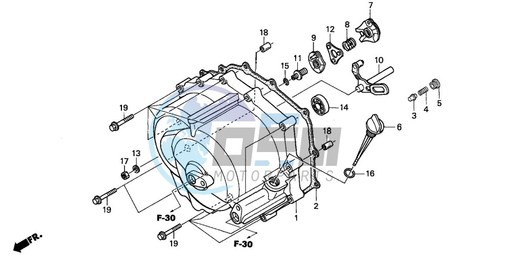 FRONT CRANKCASE COVER (TRX250TM)