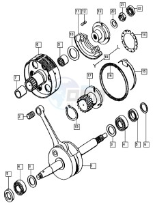 FUNTASTIC_25-45kmh_K6-K7 50 K6-K7 drawing Crankshaft