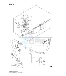 GSF650/S drawing CLUTCH MASTER CYLINDER (SEE NOTE)