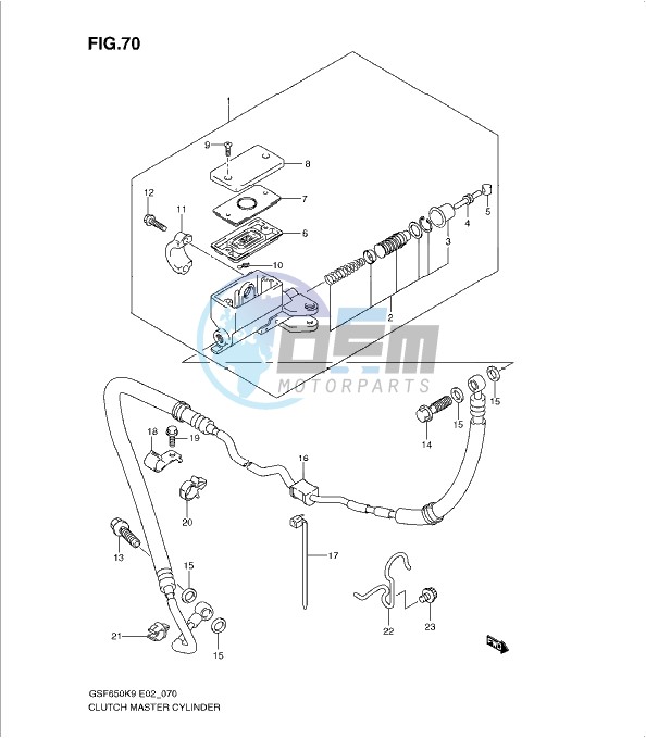 CLUTCH MASTER CYLINDER (SEE NOTE)