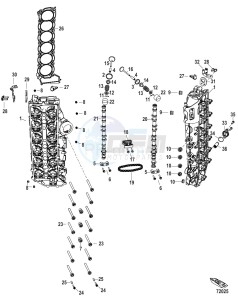 PASSING 125 drawing Cylinder Head and Camshaft Serial 3B332192 and Up