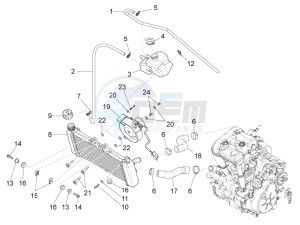 RS 125 Replica E4 ABS (APAC) drawing Cooling system