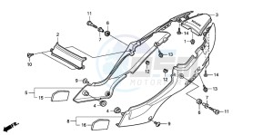 CBR125RS drawing SIDE COVER