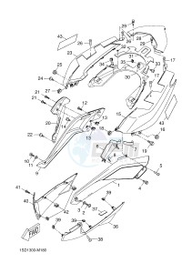 YP400RA X-MAX 400 ABS X-MAX (1SDA 1SDA 1SDA 1SDA 1SDA) drawing SIDE COVER