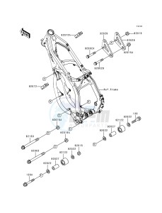 KX 250 K [KX250] (K2) [KX250] drawing FRAME FITTINGS