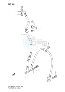 GSX-R600 (E3-E28) drawing FRONT BRAKE HOSE