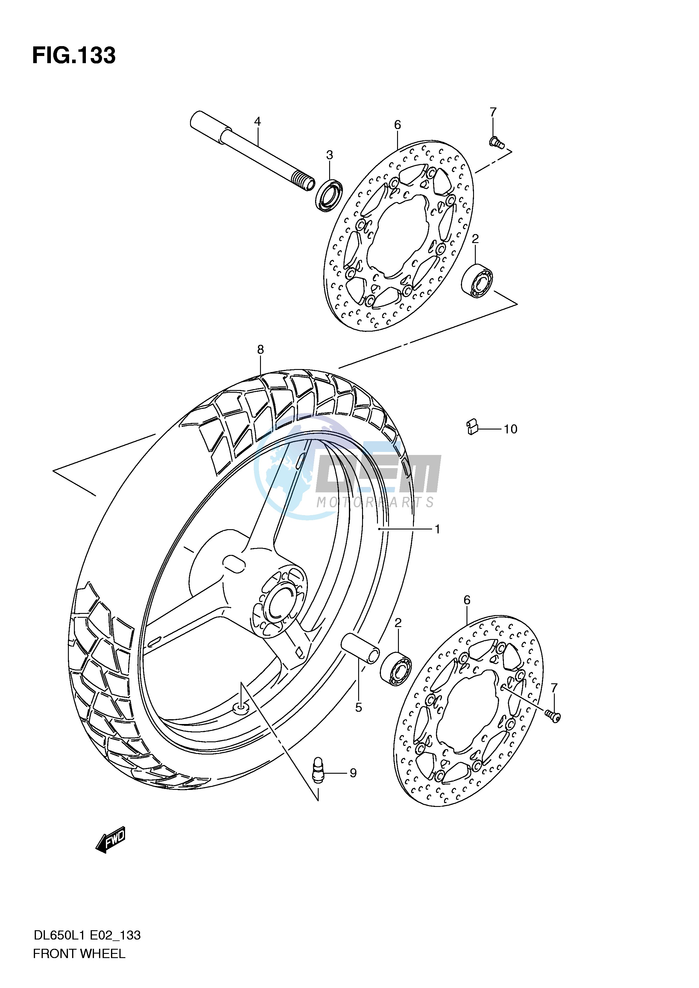 FRONT WHEEL (DL650L1 E2)