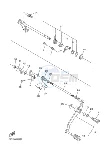 XJ6F 600 DIVERSION F (1CWV 1CWW) drawing SHIFT SHAFT