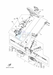 YXM700E YXM70VPAK (B5FH) drawing STEERING