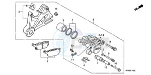 CBF1000A UK - (E / MKH) drawing REAR BRAKE CALIPER (CBF1000)