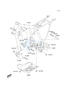 KLX 125 B (B6F) B6F drawing FRAME