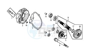 JET BASIX 50 drawing CRANKCASE - DRIVE SHAFT - CRANKCASE