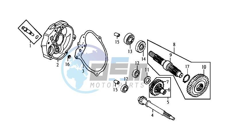 CRANKCASE - DRIVE SHAFT - CRANKCASE