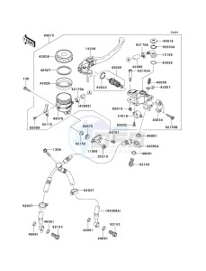 ZX 600 R [NINJA ZX-6R MONSTER ENERGY] (R9FA) R9F drawing FRONT MASTER CYLINDER