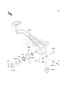 KSF 250 A [MOJAVE 250] (A10-A14) [MOJAVE 250] drawing BRAKE PEDAL