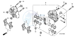 CBR1000RR9 BR / HRC MME - (BR / HRC MME) drawing FRONT BRAKE CALIPER