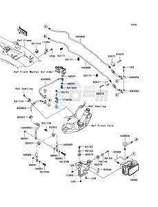 Z1000_ABS ZR1000C7F FR GB XX (EU ME A(FRICA) drawing Brake Piping