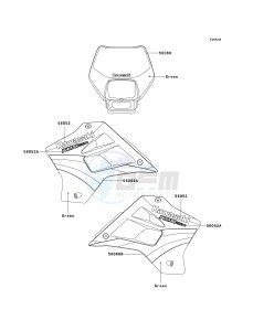 KDX 220 A [KDX220R] (A10-A12) [KDX220R] drawing DECALS-- GREEN- --- A12- -