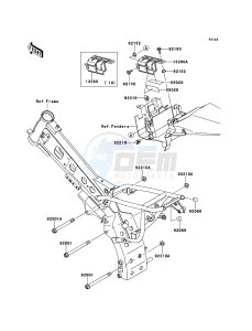 KLX110 KLX110CBF EU drawing Engine Mount