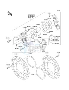 VN 2000 D [VULCAN 2000 LIMITED] (6F) D6F drawing FRONT BRAKE