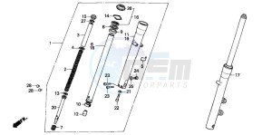 VT600C drawing FRONT FORK