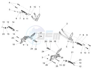 RS 125 RS REPLICA 4T E4 ABS (EMEA) drawing Foot rests