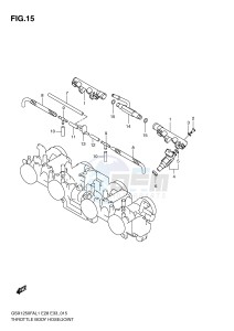 GSX1250FA (E28) drawing THROTTLE BODY HOSE JOINT (GSX1250FAL1 E28)