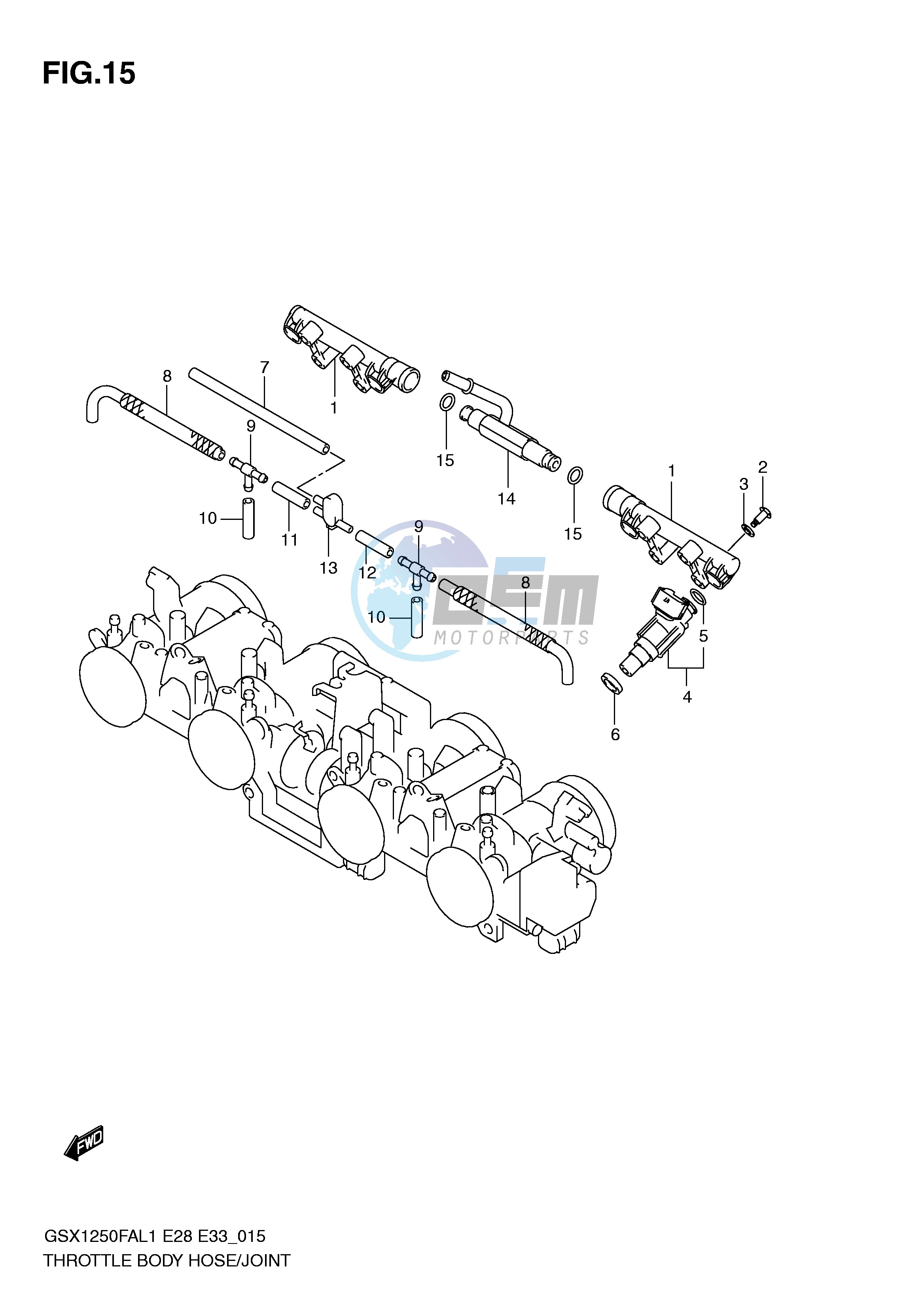 THROTTLE BODY HOSE JOINT (GSX1250FAL1 E28)